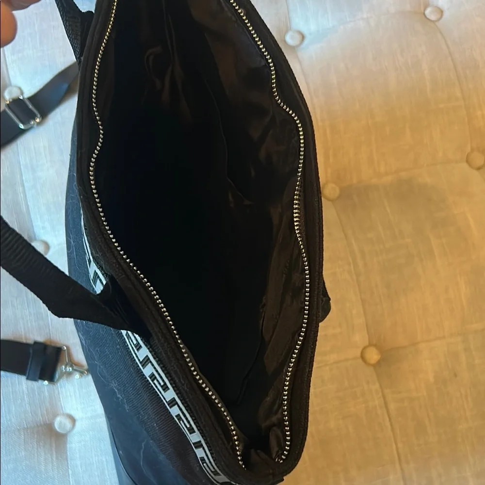 Versace Fragrances Men's Luxury Canvas Bag with Attachable Crossbody Strap